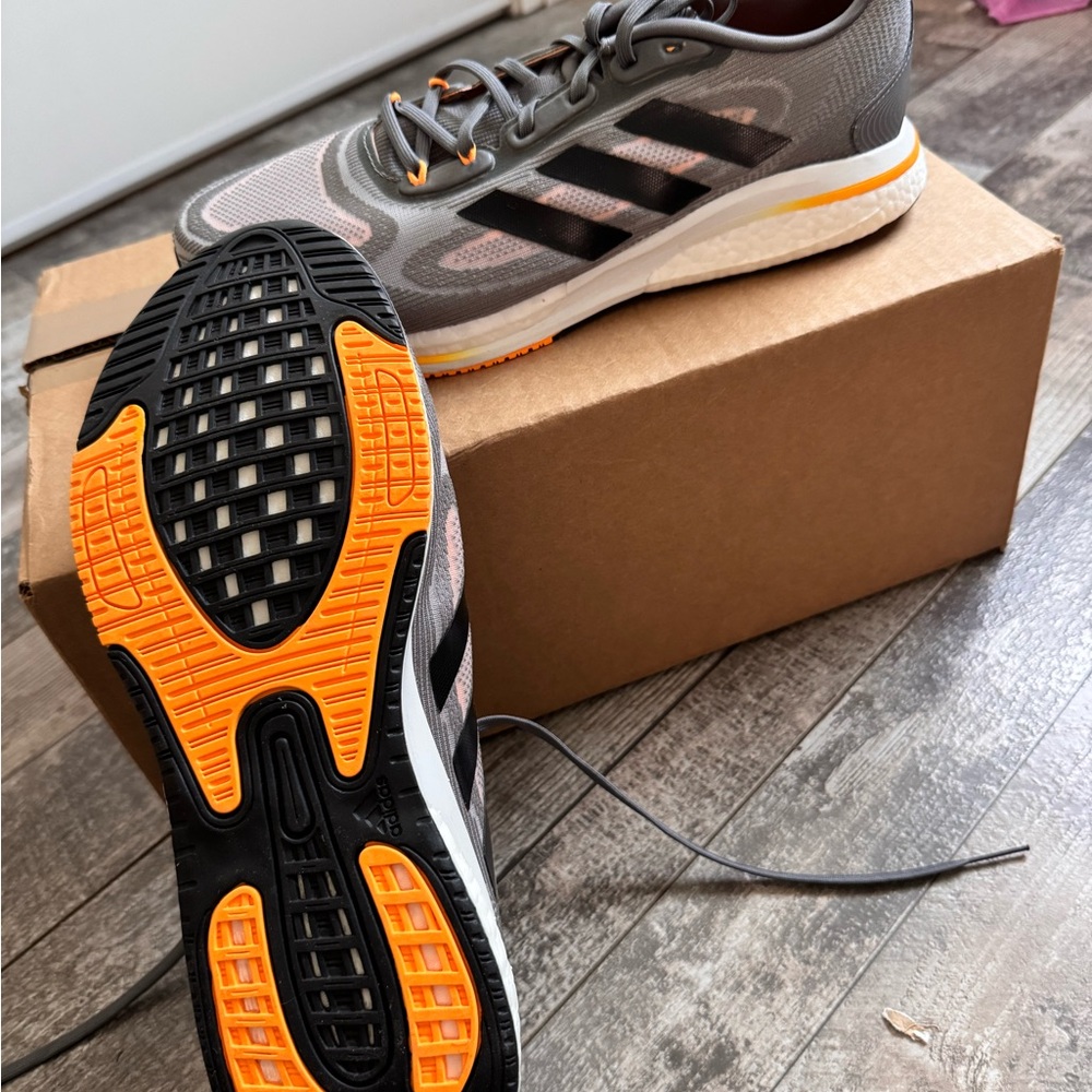 Adidas Supernova Men's Gray and Orange Running Shoes